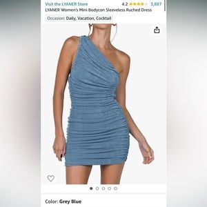 One shoulder ruched bodycon dress